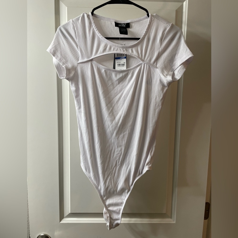 NWT White Bodysuit - L